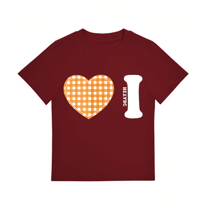 Trendy Women's Summer Short Sleeve Plaid Heart Print T-Shirt - Slim Fit Round Neck Top for a Chic American Style Look Trendy Women's Summer Short Sleeve Plaid Heart Print T-Shirt - Slim Fit Round Neck Top for a Chic American Style Look