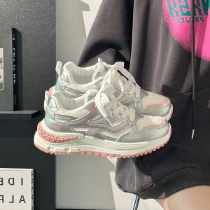 Ultra-Lightweight Mesh Casual Sports Shoes for Women - 2025 Soft Sole Macaroon Color Dad Sneakers