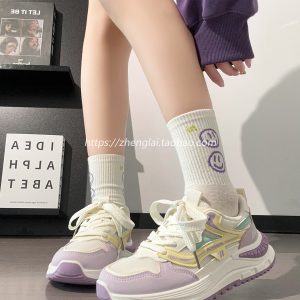 Ultra-Lightweight Mesh Casual Sports Shoes for Women - 2025 Soft Sole Macaroon Color Dad Sneakers