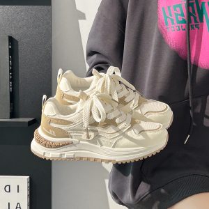 Ultra-Lightweight Mesh Casual Sports Shoes for Women - 2025 Soft Sole Macaroon Color Dad Sneakers