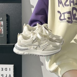 Ultra-Lightweight Mesh Casual Sports Shoes for Women - 2025 Soft Sole Macaroon Color Dad Sneakers