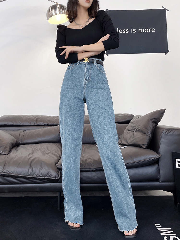 Ultra-Long High-Waisted Vintage Jeans for Women - Slim-Fit, Floor-Length, Lightweight Fabric, Perfect for 90s and Y2K Styles Ultra-Long High-Waisted Vintage Jeans for Women - Slim-Fit, Floor-Length, Lightweight Fabric, Perfect for 90s and Y2K Styles