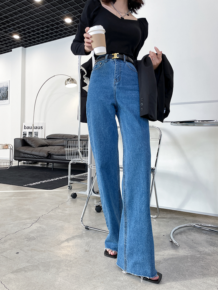 Ultra-Long High-Waisted Vintage Jeans for Women - Slim-Fit, Floor-Length, Lightweight Fabric, Perfect for 90s and Y2K Styles Ultra-Long High-Waisted Vintage Jeans for Women - Slim-Fit, Floor-Length, Lightweight Fabric, Perfect for 90s and Y2K Styles