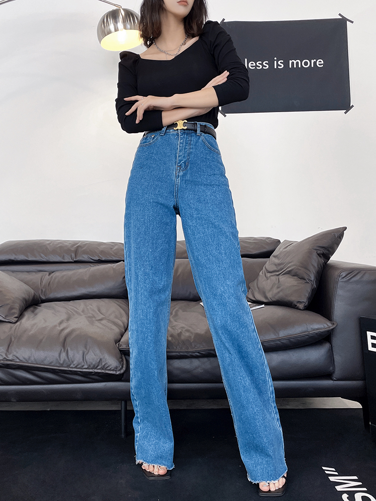 Ultra-Long High-Waisted Vintage Jeans for Women - Slim-Fit, Floor-Length, Lightweight Fabric, Perfect for 90s and Y2K Styles Ultra-Long High-Waisted Vintage Jeans for Women - Slim-Fit, Floor-Length, Lightweight Fabric, Perfect for 90s and Y2K Styles
