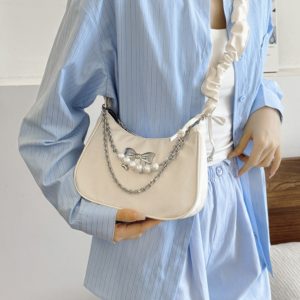 Unique Wrinkled Design Women's Crossbody Bag - Versatile Underarm Shoulder Bag for Spring Summer 2025 Fashion