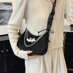 Unique Wrinkled Design Women's Crossbody Bag - Versatile Underarm Shoulder Bag for Spring Summer 2025 Fashion