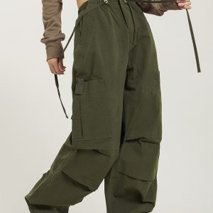 Unisex American-Style Wide-Leg Cargo Pants - Summer Lightweight Casual Loose Straight-Leg Hiking Trousers