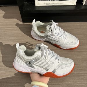 Unisex Casual Running Shoes - Versatile Soft Sole Breathable White Sneakers for Sports and Everyday Wear