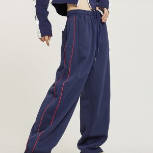 Unisex Casual Sports Pants - Hip Hop Sweatpants with Beer Team Captain Design, American High Street Style, Perfect for Dance and Jazz