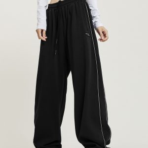 Unisex Casual Sports Pants - Hip Hop Sweatpants with Beer Team Captain Design, American High Street Style, Perfect for Dance and Jazz