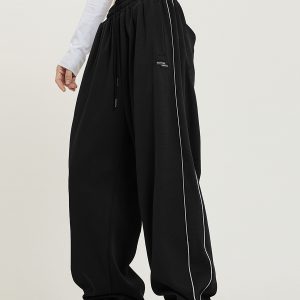 Unisex Casual Sports Pants - Hip Hop Sweatpants with Beer Team Captain Design, American High Street Style, Perfect for Dance and Jazz