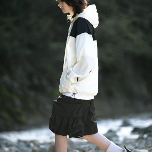 Unisex Japanese-Style Color-Blocking Lightweight Sun Protection Jacket - Breathable Retro Outdoor UV Shield for Summer