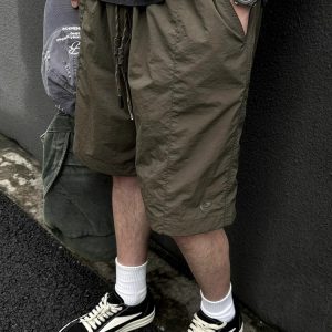 Unisex Japanese-Style Quick-Dry Cargo Shorts - Lightweight, Breathable, Casual 5-Point Summer Shorts for Outdoor Activities