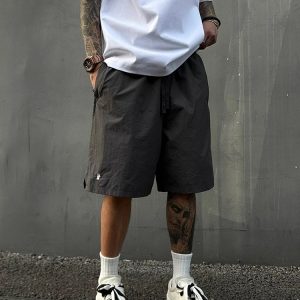 Unisex Lightweight Breathable Embroidered Cargo Shorts - Quick-Dry Loose Casual Beach Pants for Summer Adventures