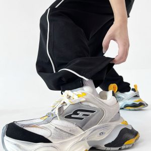 Unisex Paris Cargo Dad Shoes 5XL Thick-Soled Height-Increasing Vintage Streetwear Trendy Sports Footwear for Couples