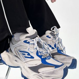 Unisex Paris Cargo Dad Shoes 5XL Thick-Soled Height-Increasing Vintage Streetwear Trendy Sports Footwear for Couples