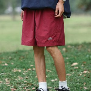 Unisex Quick-Dry Solid Color Sports Shorts - Lightweight Breathable Casual Beach Five-Point Pants for Summer Outdoor Activities