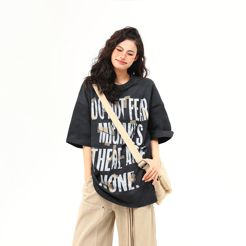 Unisex Retro Graffiti Letter Design Short-Sleeve T-Shirt - Summer Versatile Couple Tee, 90s American Street Style Unisex Retro Graffiti Letter Design Short-Sleeve T-Shirt - Summer Versatile Couple Tee, 90s American Street Style