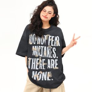 Unisex Retro Graffiti Letter Design Short-Sleeve T-Shirt - Summer Versatile Couple Tee, 90s American Street Style