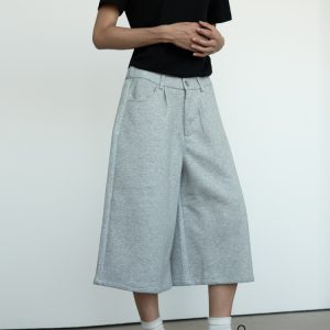 Unisex Seven-Point Casual Sport Pants - Cleanfit Wide-Leg Straight-Leg Design for Trendy 90s Style