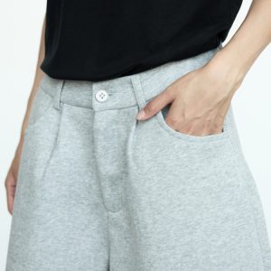 Unisex Seven-Point Casual Sport Pants - Cleanfit Wide-Leg Straight-Leg Design for Trendy 90s Style