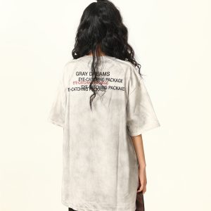 Unisex Spray Dye Short Sleeve T-Shirt - Wild American Wasteland Style, Trendy Summer Fashion for Men and Women