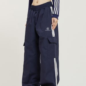 Unisex Straight Leg Three Stripe Athletic Pants for Jazz Dance - Casual Sportswear Inspired by American Workwear