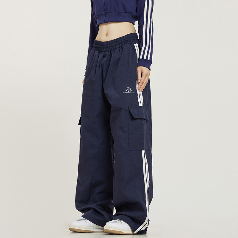 Unisex Straight Leg Three Stripe Athletic Pants for Jazz Dance - Casual Sportswear Inspired by American Workwear
