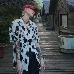 Unisex Summer Floral Cuban Collar Shirt - Retro Vintage Loose Fit Beachwear in Korean Style