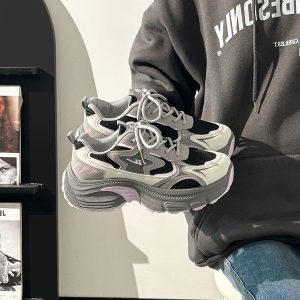 Unisex Thick-Soled Dad Shoes - 2025 Summer Mesh Breathable Casual Footwear for Versatile Style