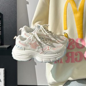 Unisex Thick-Soled Dad Shoes - 2025 Summer Mesh Breathable Casual Footwear for Versatile Style