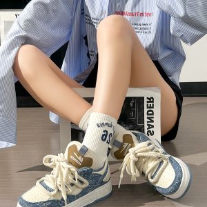 Unisex Thick-Soled Sneakers for Spring 2025 - Versatile Casual Sports Shoes for Men and Women