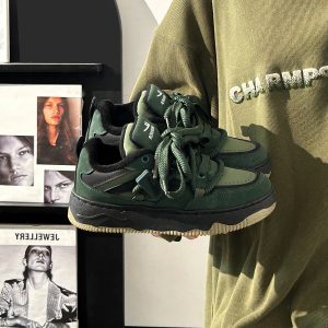 Unisex Thick-Soled Sneakers for Spring Summer, Trendy American Retro Mesh Breathable Sports Shoes for Women and Men