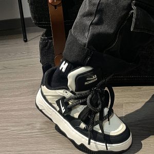 Unisex Thick-Soled Sneakers for Spring Summer, Trendy American Retro Mesh Breathable Sports Shoes for Women and Men