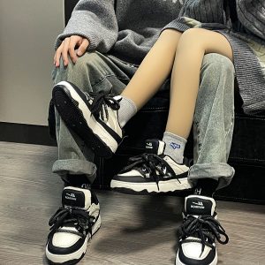 Unisex Thick-Soled Sneakers for Spring Summer, Trendy American Retro Mesh Breathable Sports Shoes for Women and Men