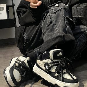 Unisex Thick-Soled Sneakers for Spring Summer, Trendy American Retro Mesh Breathable Sports Shoes for Women and Men