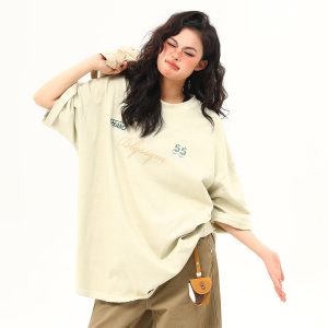 Unisex Vintage American Retro Washed Heavyweight Short-Sleeve T-Shirt, Loose Casual 90s Style Half-Sleeve Tee