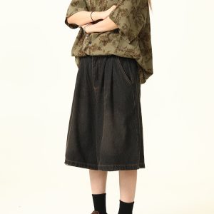 Unisex Vintage Retro Denim Shorts - Loose Wide-Leg Five-Point Pants for Couples - Versatile American Style Fashion