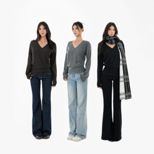 V-Neck Batwing Sleeve Knitted Wool Top - Cozy, Chic, Perfect for Layering, Fall Fashion Essential
