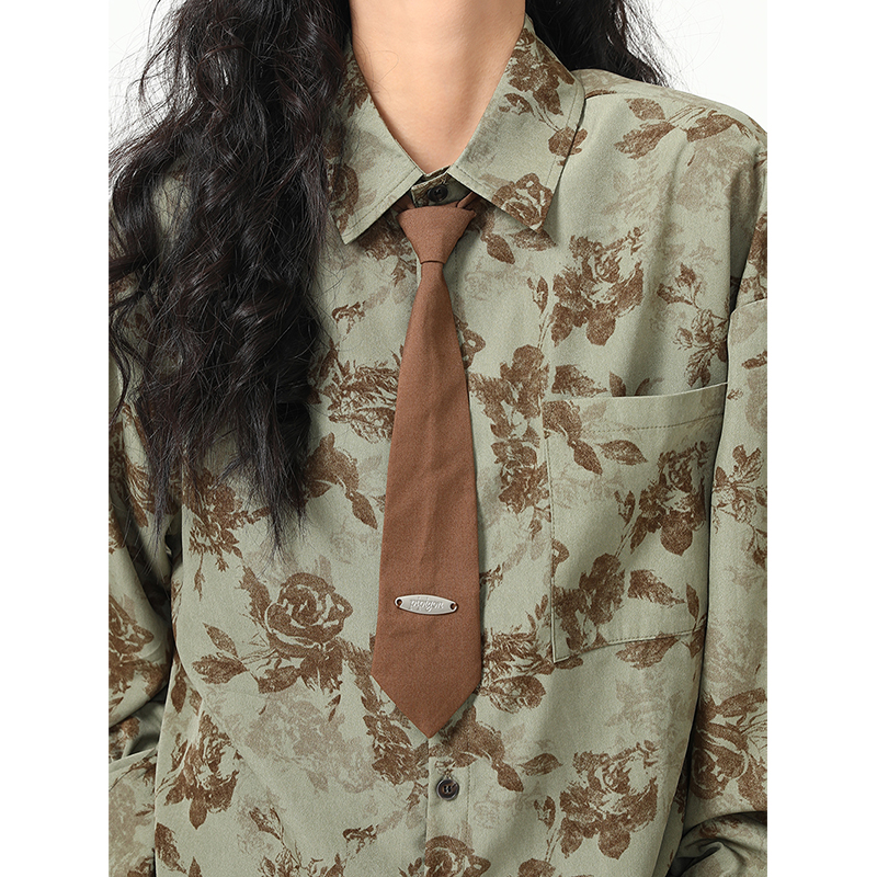 Versatile Brown Tie Melard Shirt - Portable Fashion Essential for Any Occasion, Perfect for Layering and Styling Versatile Brown Tie Melard Shirt - Portable Fashion Essential for Any Occasion, Perfect for Layering and Styling