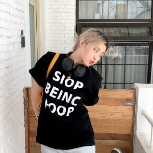 Versatile Round Neck Short Sleeve Letter Print T-Shirt for Women - Loose Slim Fit, Spring/Summer 2025 Fashion, Casual Style