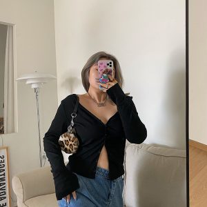 Versatile Solid Color Cotton Top - Basic Style for Effortless Chic Looks, Perfect for Everyday Wear and Layering