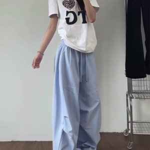 Versatile Women's Cargo Pants - Draped Fit Parachute Style, Trendy Hip-Hop Summer Trousers for Street Dance and Casual Wear