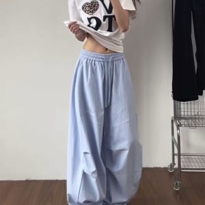 Versatile Women's Cargo Pants - Draped Fit Parachute Style, Trendy Hip-Hop Summer Trousers for Street Dance and Casual Wear