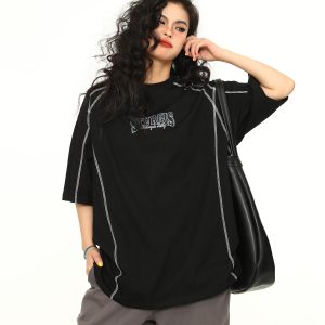 Vintage American High-End Unisex Loose Fit Short Sleeve T-Shirt - Versatile Couple Top for 90s and Y2K Style Enthusiasts