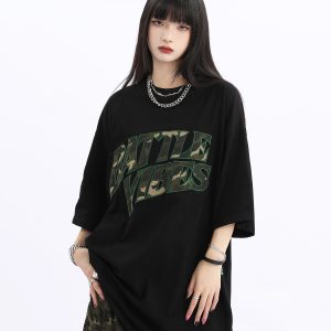 Vintage American Retro Oversized Short Sleeve T-Shirt for Men and Women - Unisex Loose Fit High Street Couple Tee