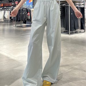 Vintage American-Style Cargo Pants for Women - Loose-Fitting Tapered Wide-Leg Design with Elastic Waist - Casual Versatile Sportswear