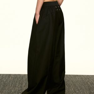 Vintage American-Style Loose Draped Wide-Leg Pleated Casual Pants for Women - Summer 2025 Fashion