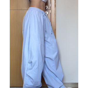 Vintage American-Style Striped Wide-Leg Work Pants for Women - Draped Loose Jazz Dance Casual Trousers, 2025 Fashion Trend