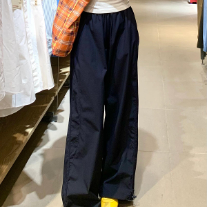 Vintage American-Style Wide-Leg Work Pants for Women - Summer Thin Quick-Dry Loose-Fitting Casual Tapered Sports Trousers